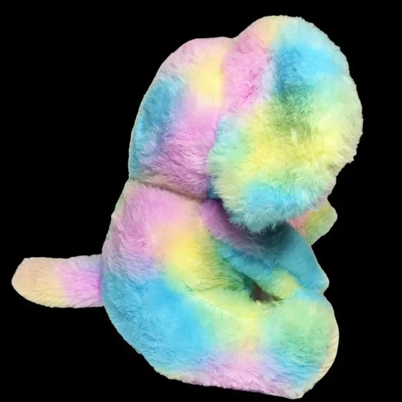 Spark Create Imagine Elephant Multicolor Tie Dye Rattle Crinkle Toy Plush 9" - Picture 4 of 8